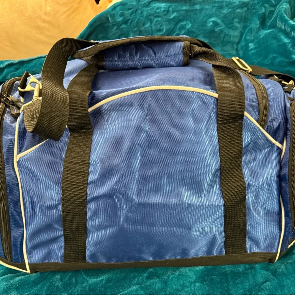 University Of Kansas Jayhawks Blue 22” Canvas Duffle Bag